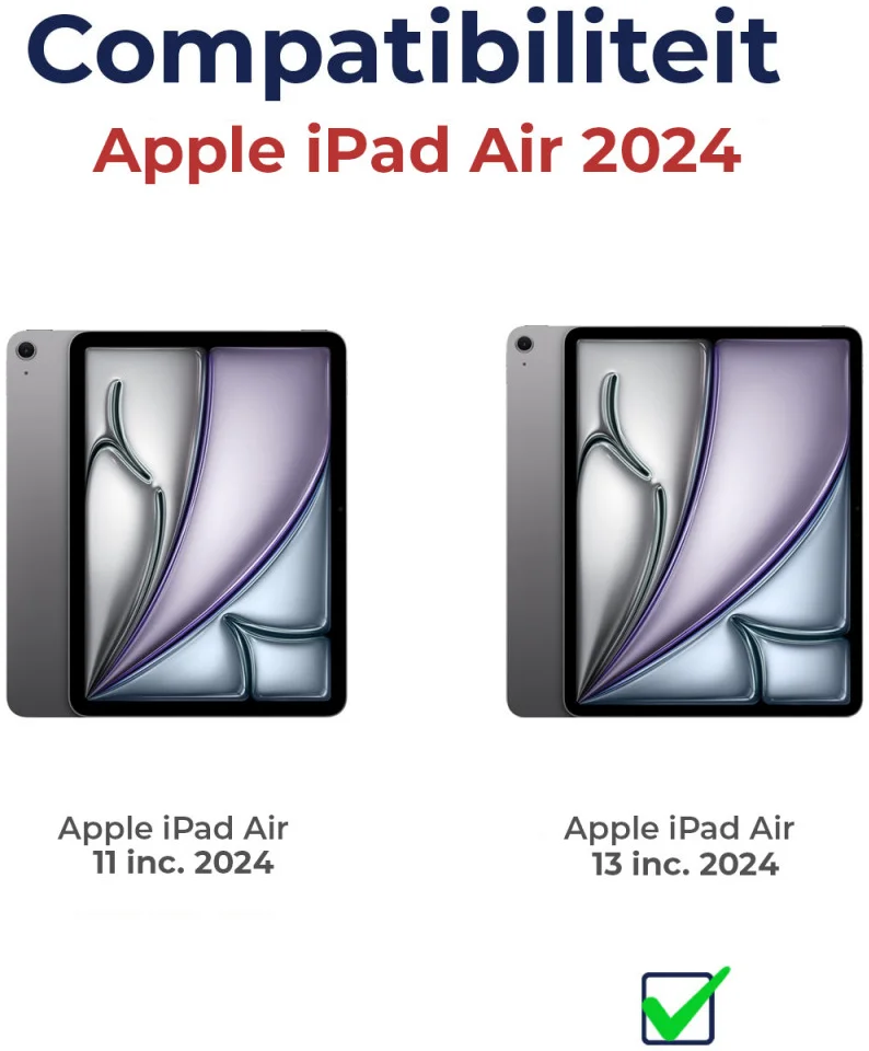 Rosso Element Apple iPad Air 13 (24/25/26) Hoes Book Case Bruin afbeelding 5