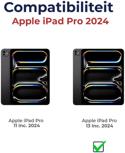 Rosso Element iPad Pro 13 (2024/2025) Hoes Book Case Zwart afbeelding 5