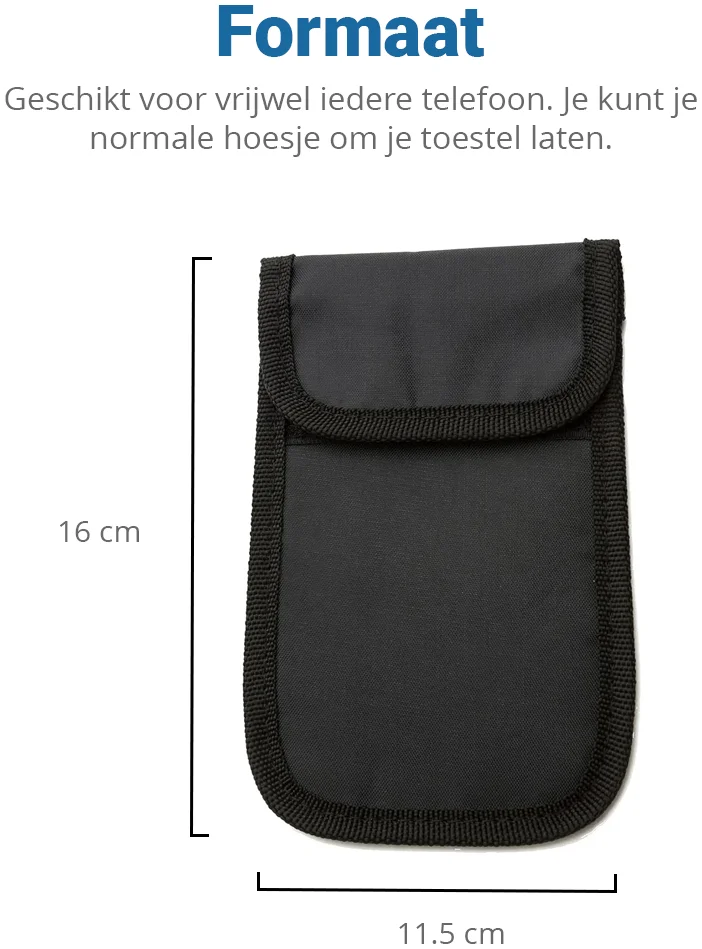 SBG Faraday Bag Universeel Signaal Blokkerende Telefoonzak RFID Zwart afbeelding 3