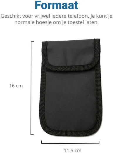 SBG Faraday Bag Universeel Signaal Blokkerende Telefoonzak RFID Zwart afbeelding 3