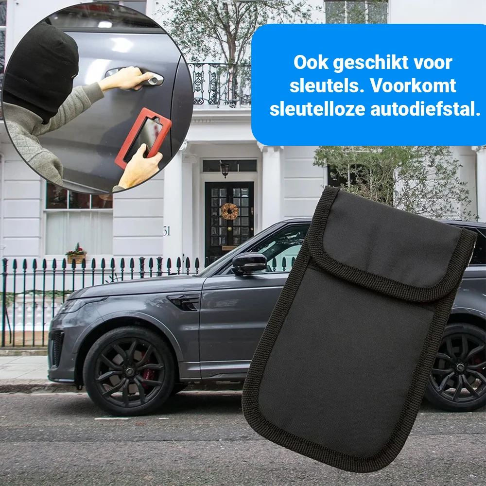 SBG Faraday Bag Universeel Signaal Blokkerende Telefoonzak RFID Zwart afbeelding 6