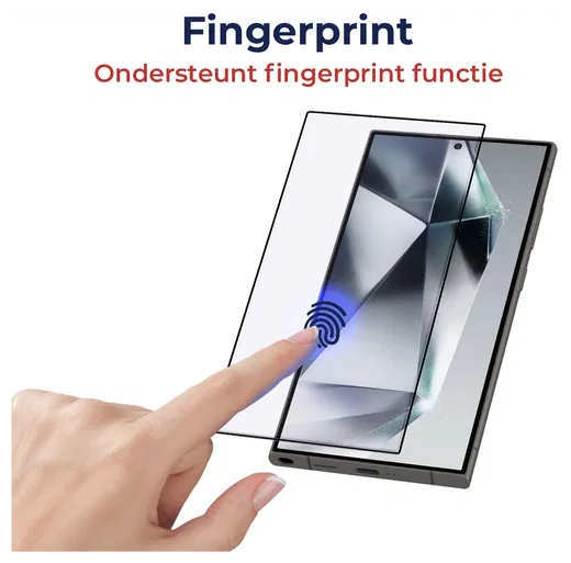 Rosso Samsung Galaxy S24 Ultra Tempered Glass Fingerprint en Case Friendly afbeelding 2