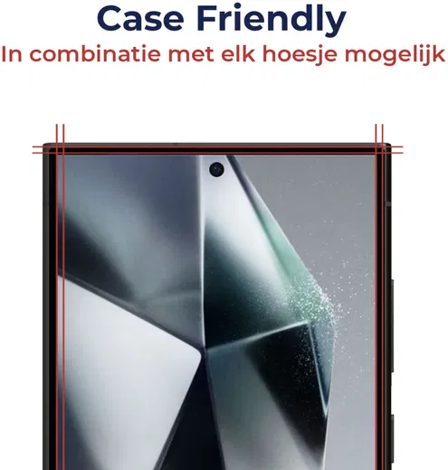 Rosso Samsung Galaxy S24 Ultra Tempered Glass Fingerprint en Case Friendly afbeelding 4
