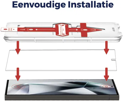 Rosso Samsung Galaxy S24 Ultra Tempered Glass Fingerprint en Case Friendly afbeelding 5
