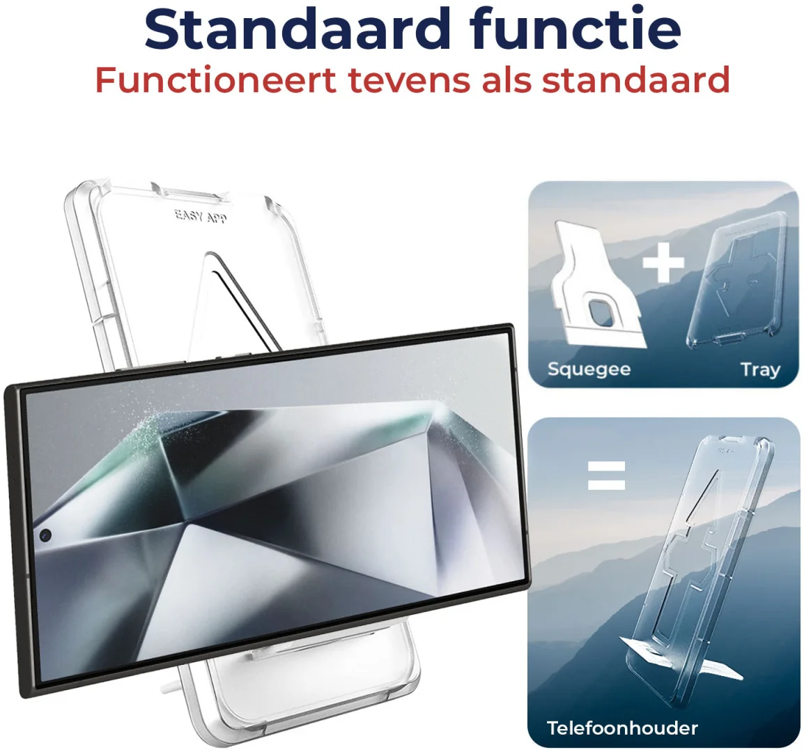 Rosso Samsung Galaxy S24 Ultra Tempered Glass Fingerprint en Case Friendly afbeelding 6