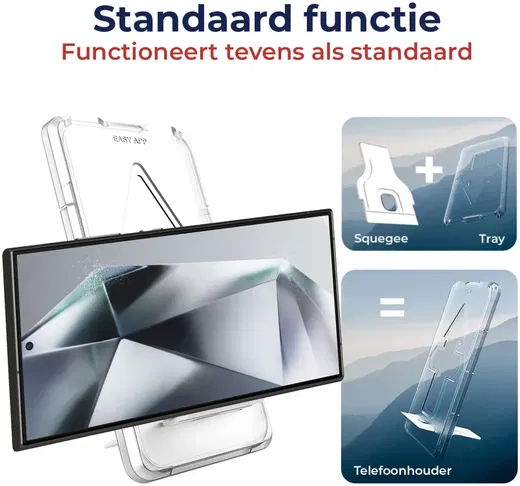 Rosso Samsung Galaxy S24 Ultra Tempered Glass Fingerprint en Case Friendly afbeelding 6