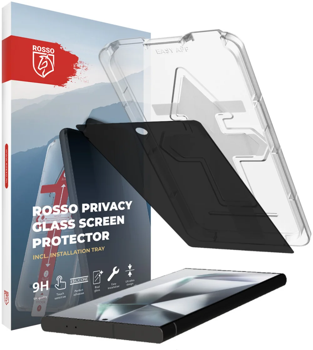 Rosso Samsung Galaxy S24 Ultra Privacy Glass met Installatietray afbeelding 1