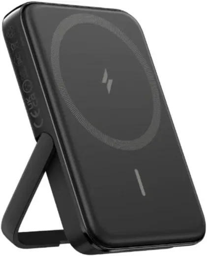 Anker 322 MagGo (7.5W) 5.000 mAh MagSafe Powerbank met Standaard Zwart afbeelding 1