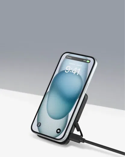 Anker 322 MagGo (7.5W) 5.000 mAh MagSafe Powerbank met Standaard Zwart afbeelding 5