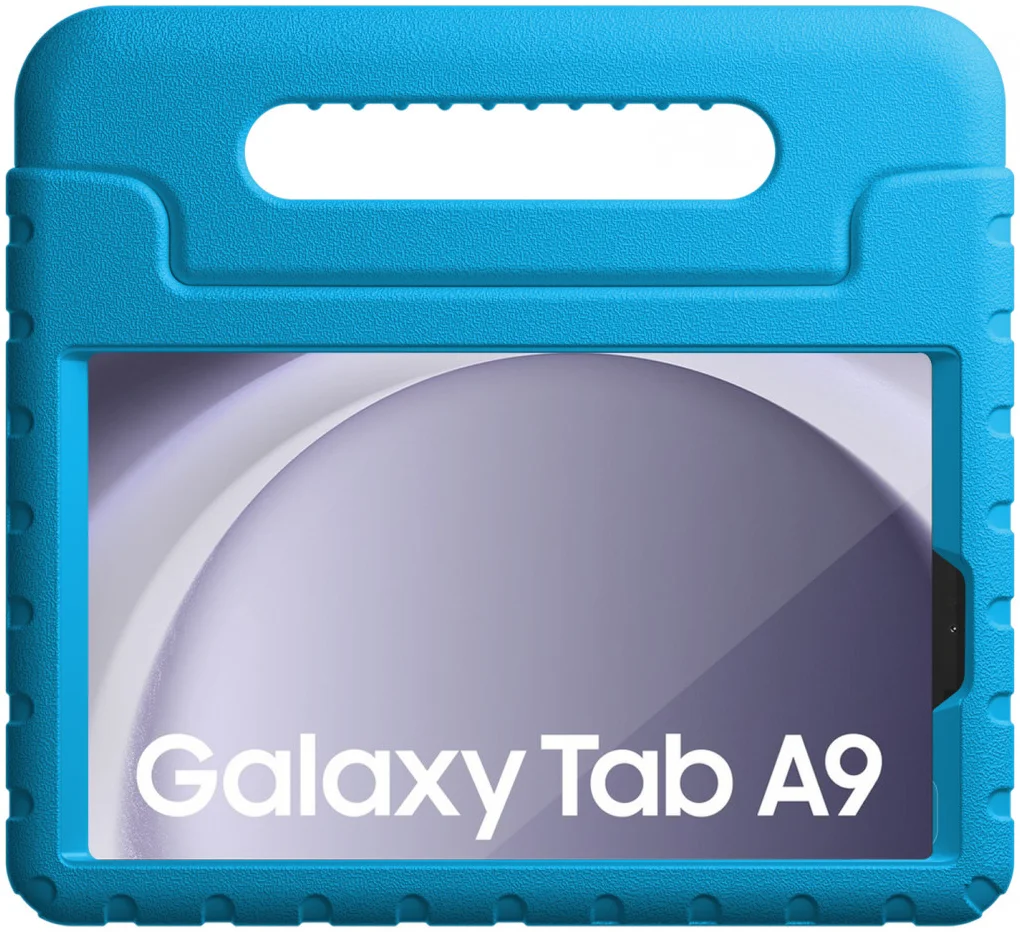 HappyCase Candy+ Samsung Tab A11 / Tab A9 Kinder Hoes met Screenprotector Blauw afbeelding 12