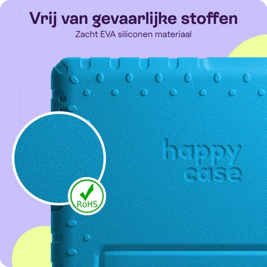 HappyCase Candy+ Samsung Tab A11 / Tab A9 Kinder Hoes met Screenprotector Blauw afbeelding 7