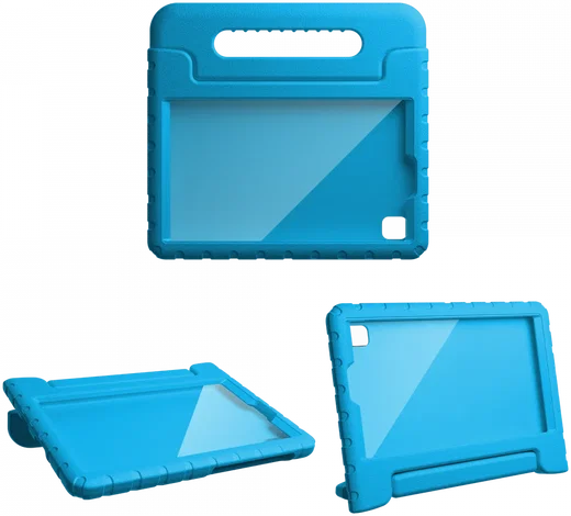 HappyCase Candy+ Samsung Tab A11 / Tab A9 Kinder Hoes met Screenprotector Blauw afbeelding 11