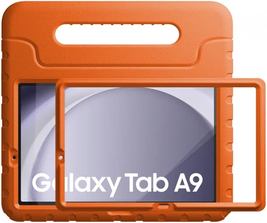 HappyCase Candy+ Samsung Tab A11 / Tab A9 Kinder Hoes met Screenprotector Oranje afbeelding 1