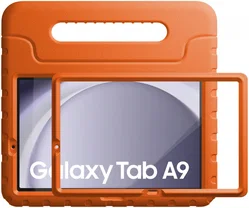 HappyCase Candy+ Samsung Tab A11 / Tab A9 Kinder Hoes met Screenprotector Oranje afbeelding