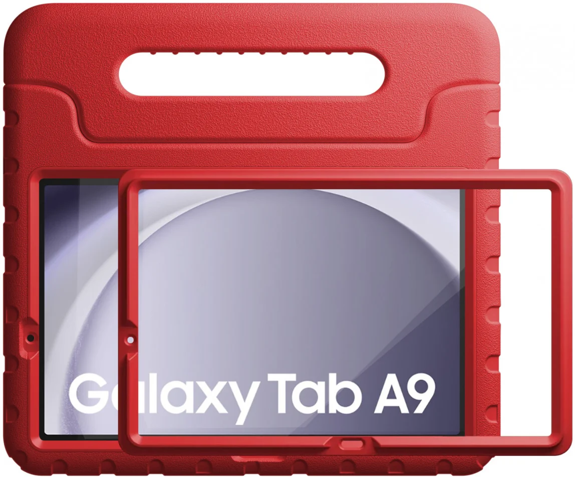 HappyCase Candy+ Samsung Tab A11 / Tab A9 Kinder Hoes met Screenprotector Rood afbeelding 1