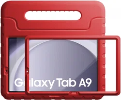HappyCase Candy+ Samsung Tab A11 / Tab A9 Kinder Hoes met Screenprotector Rood afbeelding