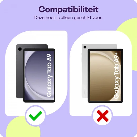HappyCase Candy+ Samsung Tab A11 / Tab A9 Kinder Hoes met Screenprotector Rood afbeelding 4