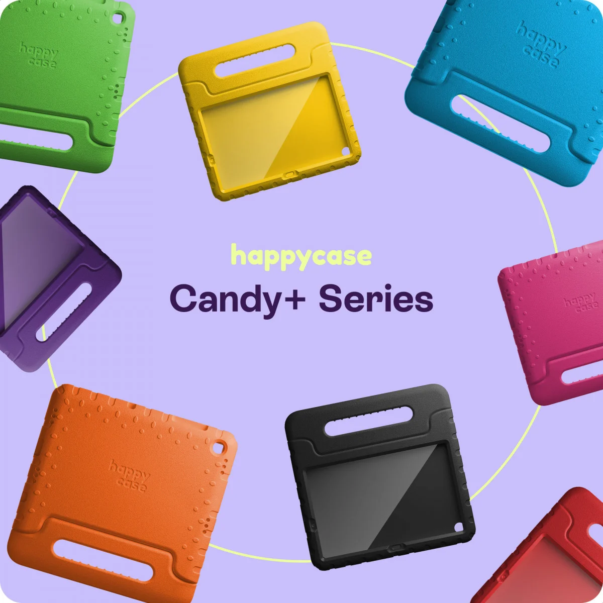 HappyCase Candy+ Samsung Tab A11 / Tab A9 Kinder Hoes met Screenprotector Rood afbeelding 6