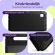 HappyCase Candy+ Samsung Tab A11 / Tab A9 Kinder Hoes met Screenprotector Zwart afbeelding 2