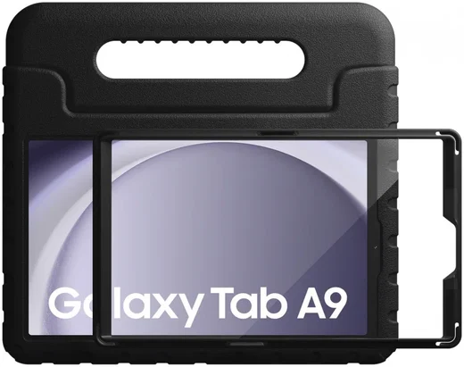 HappyCase Candy+ Samsung Tab A11 / Tab A9 Kinder Hoes met Screenprotector Zwart afbeelding 1