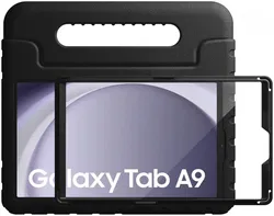 HappyCase Candy+ Samsung Tab A11 / Tab A9 Kinder Hoes met Screenprotector Zwart afbeelding