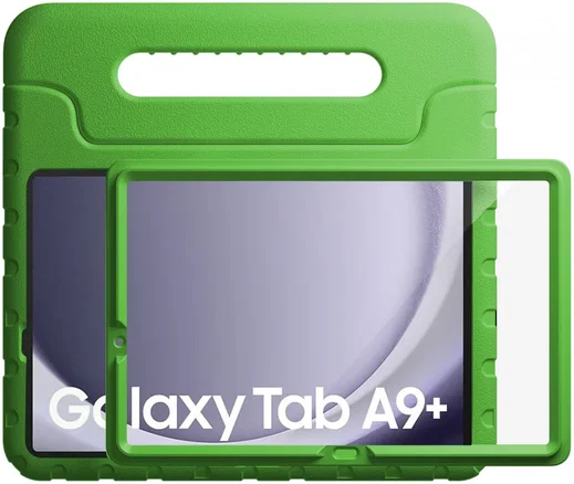 HappyCase Candy+ Tab A11+/A9+ Kinder Hoes met Screenprotector Groen afbeelding 1