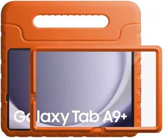 HappyCase Candy+ Tab A11+/A9+ Kinder Hoes met Screenprotector Oranje afbeelding 1