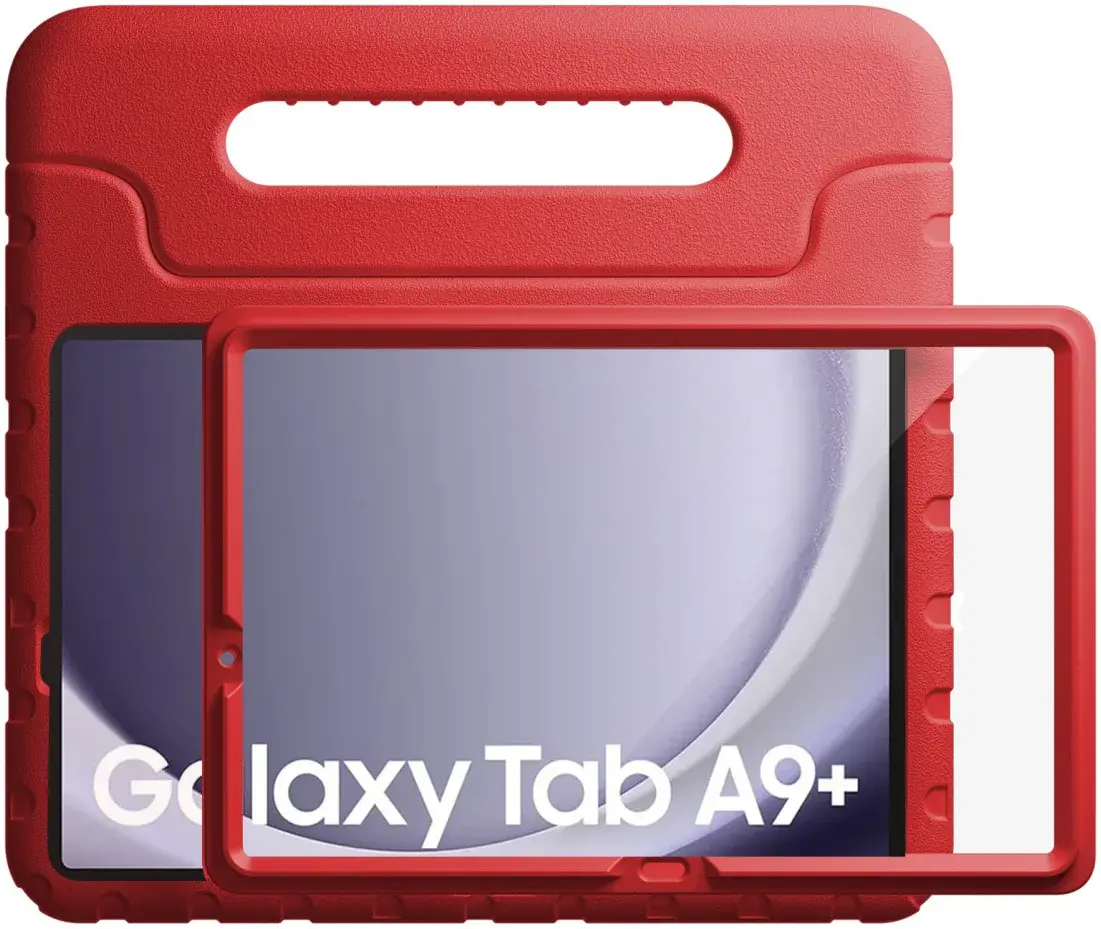 HappyCase Candy+ Samsung Tab A11 /Tab A9 Kinder Hoes met Screenprotector Rood afbeelding 1