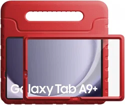 HappyCase Candy+ Samsung Tab A11 /Tab A9 Kinder Hoes met Screenprotector Rood afbeelding