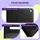 HappyCase Candy+ Tab A11+/A9+ Kinder Hoes met Screenprotector Zwart afbeelding 2
