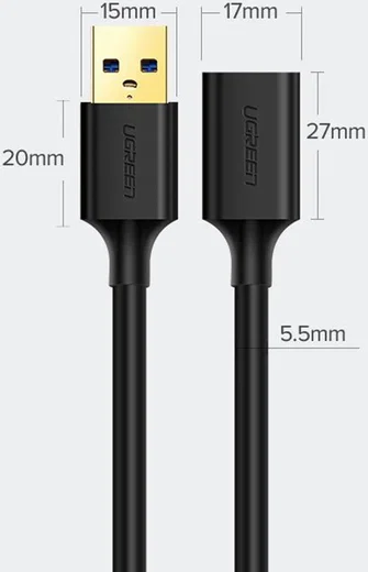 UGREEN USB-A Male naar USB-A Female Verleng Kabel 0.5m afbeelding 5