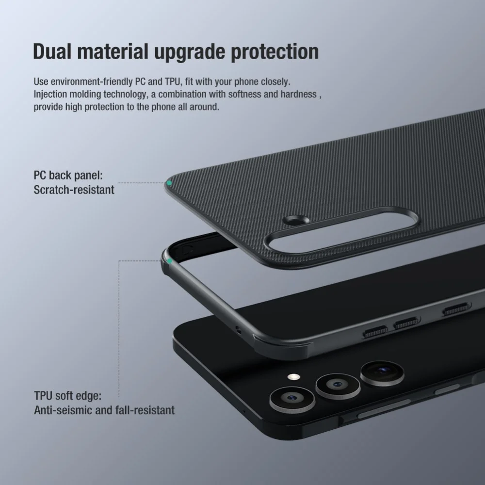 Nillkin Super Frosted Shield Samsung A55 Hoesje Back Cover Blauw afbeelding 3