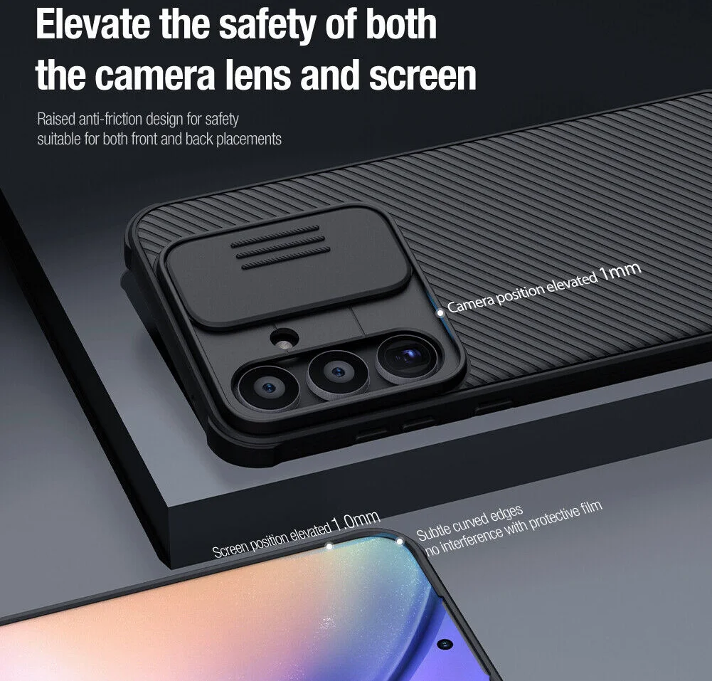 Nillkin CamShield Samsung A55 Hoesje Camera Slider Back Cover Zwart afbeelding 8