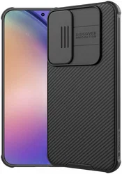 Nillkin CamShield Samsung A55 Hoesje Camera Slider Back Cover Zwart afbeelding