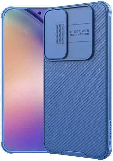 Nillkin CamShield Samsung A55 Hoesje Camera Slider Back Cover Blauw afbeelding 1