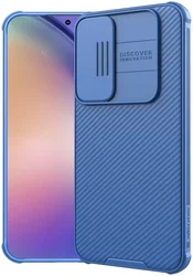 Nillkin CamShield Samsung A55 Hoesje Camera Slider Back Cover Blauw afbeelding