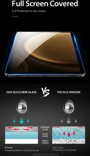 Dux Ducis Samsung Galaxy Tab A11 Plus/Tab A9 Plus Screen Protector Tempered Glas afbeelding 5