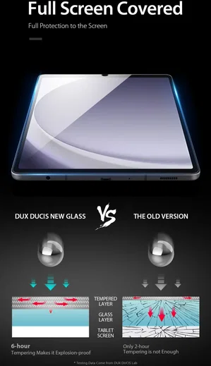 Dux Ducis Samsung Galaxy Tab A11 / A9 Screen Protector 9H Tempered Glass afbeelding 5