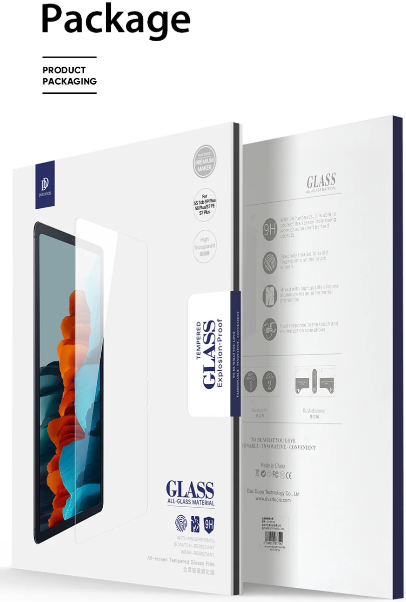Dux Ducis Samsung Galaxy Tab S9/S9 FE/S8/S7 Screen Protector Glas afbeelding 10
