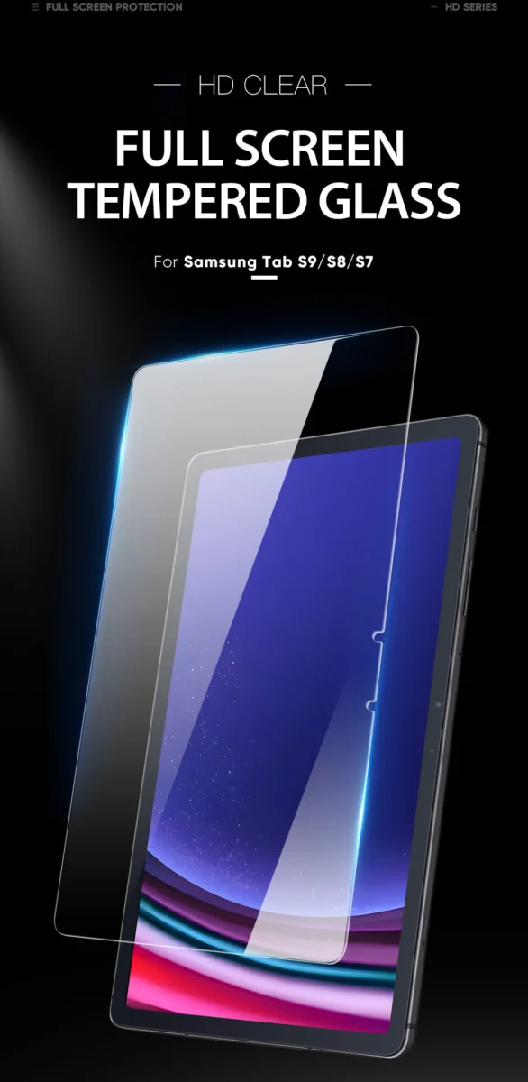 Dux Ducis Samsung Galaxy Tab S9/S9 FE/S8/S7 Screen Protector Glas afbeelding 2