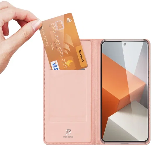 Dux Ducis Skin Pro Xiaomi Redmi Note 13 Pro Plus Hoesje Wallet Roze afbeelding 2