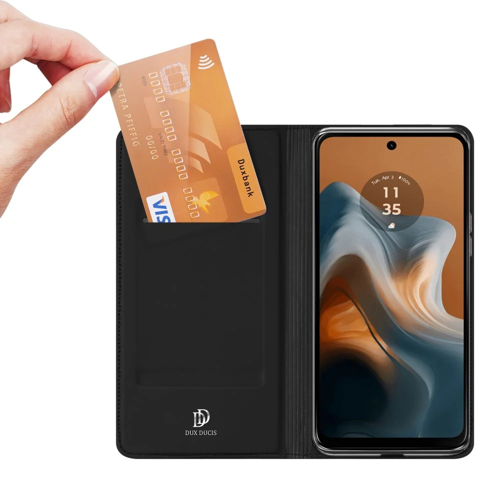 Dux Ducis Skin Pro Motorola Moto G34 Hoesje Portemonnee Zwart afbeelding 2