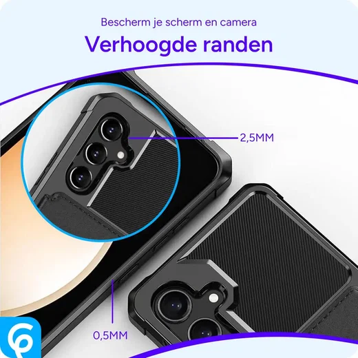 Samsung Galaxy S24 3 in 1 Back Cover Portemonnee Hoesje Zwart afbeelding 5