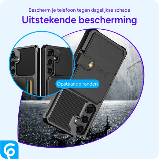 Samsung Galaxy S24 Plus 3 in 1 Back Cover Portemonnee Hoesje Zwart afbeelding 5