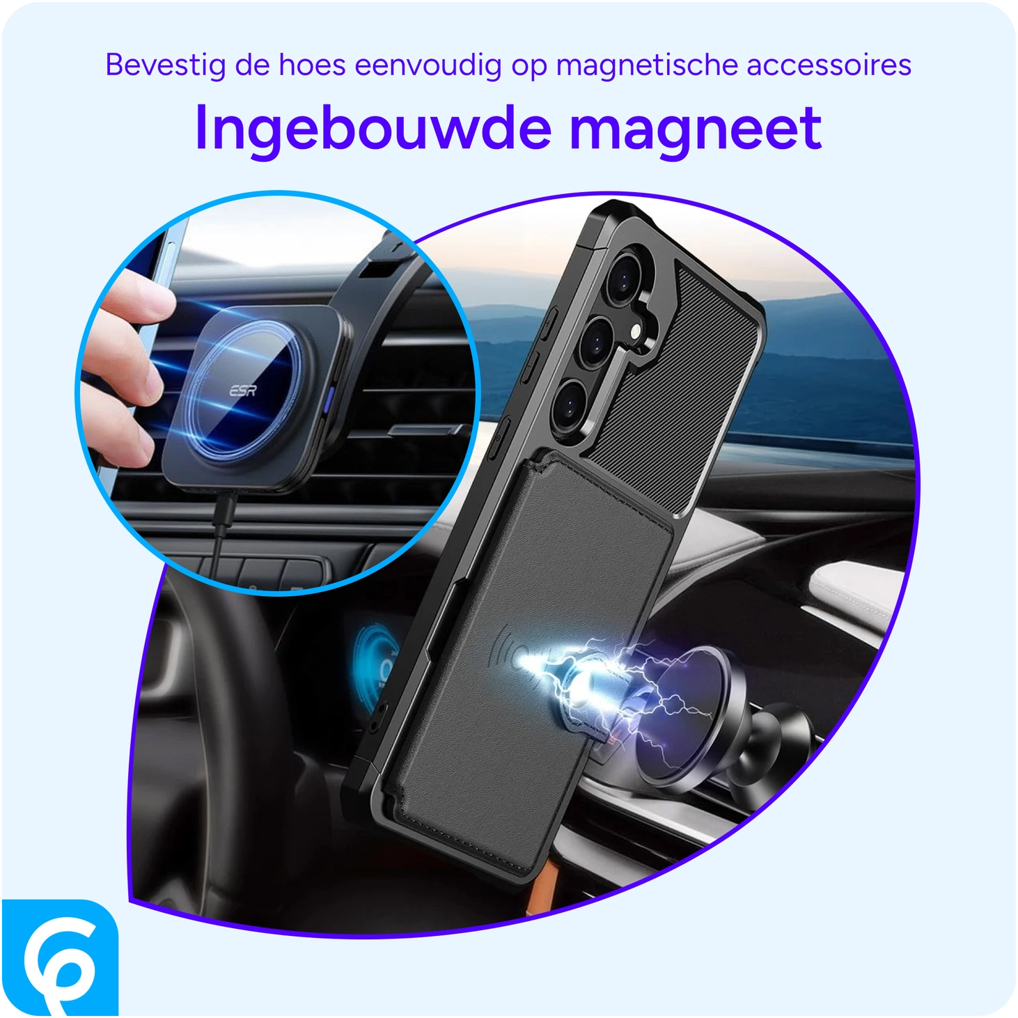 Samsung Galaxy S24 Plus 3 in 1 Back Cover Portemonnee Hoesje Zwart afbeelding 8