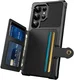 Samsung Galaxy S24 Ultra 3 in 1 Back Cover Portemonnee Hoesje Zwart afbeelding 2