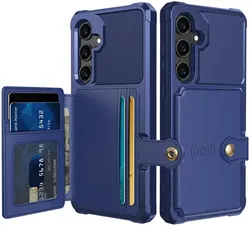 Samsung Galaxy S24 Plus 3 in 1 Back Cover Portemonnee Hoesje Blauw afbeelding