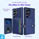 Samsung Galaxy S24 Ultra 3 in 1 Back Cover Portemonnee Hoesje Blauw afbeelding 6