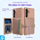 Samsung Galaxy S24 3 in 1 Back Cover Portemonnee Hoesje Roze afbeelding 3