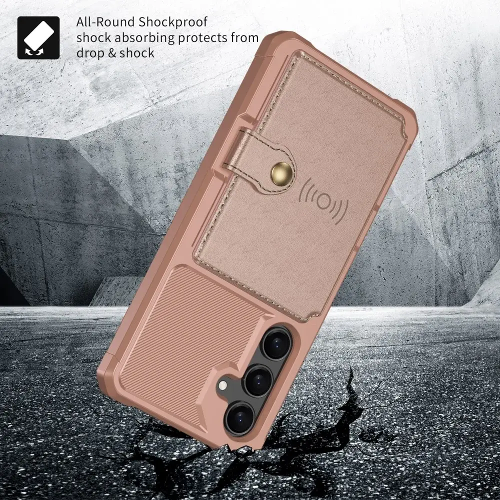 Samsung Galaxy S24 Plus 3 in 1 Back Cover Portemonnee Hoesje Roze afbeelding 5